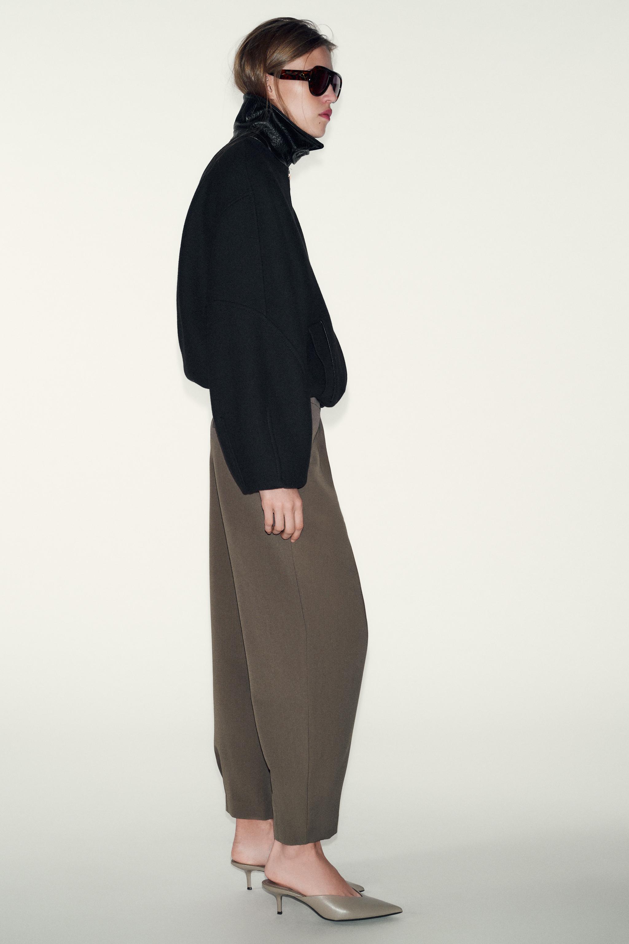 PANTALON CAROTTE À PLIS